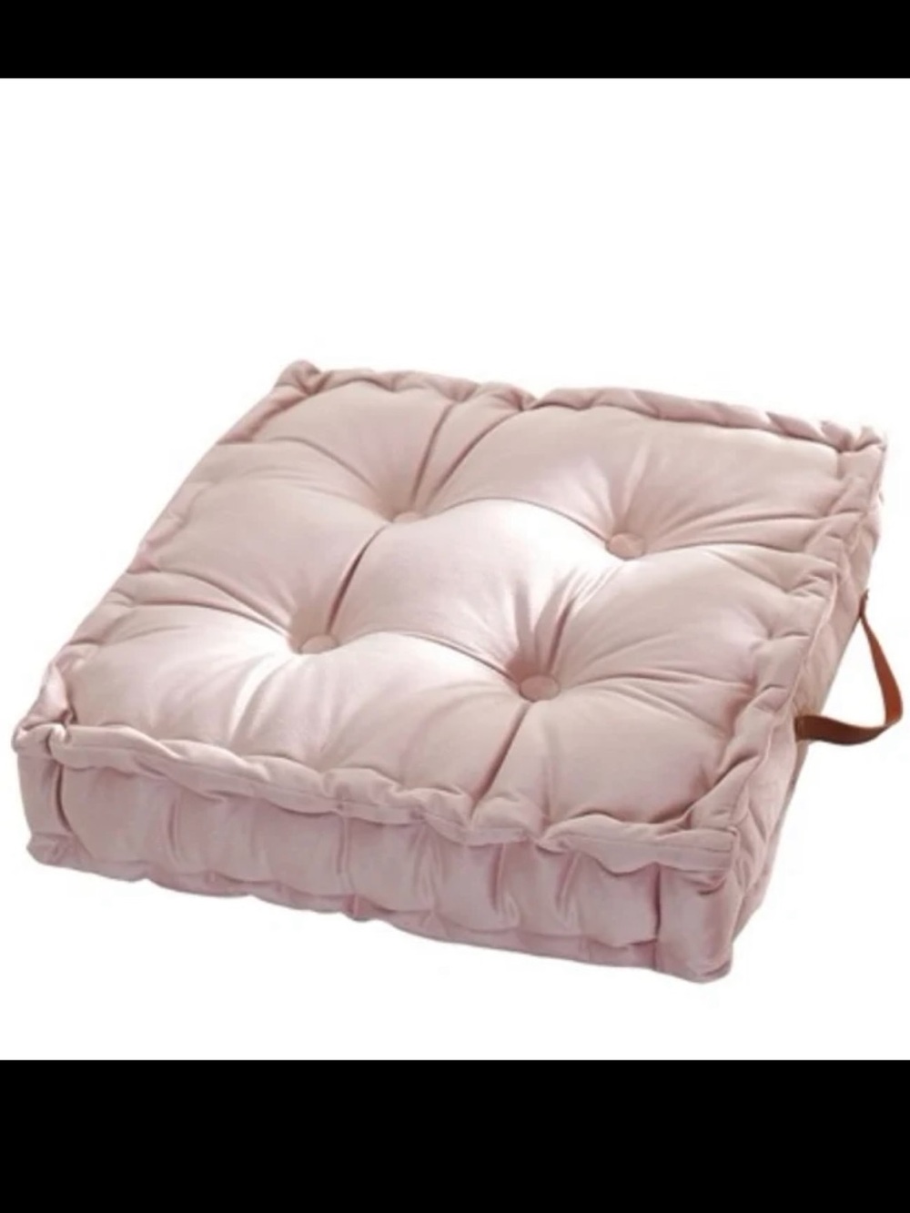 Tatami Tufted Floor Pillow Velvety Pink